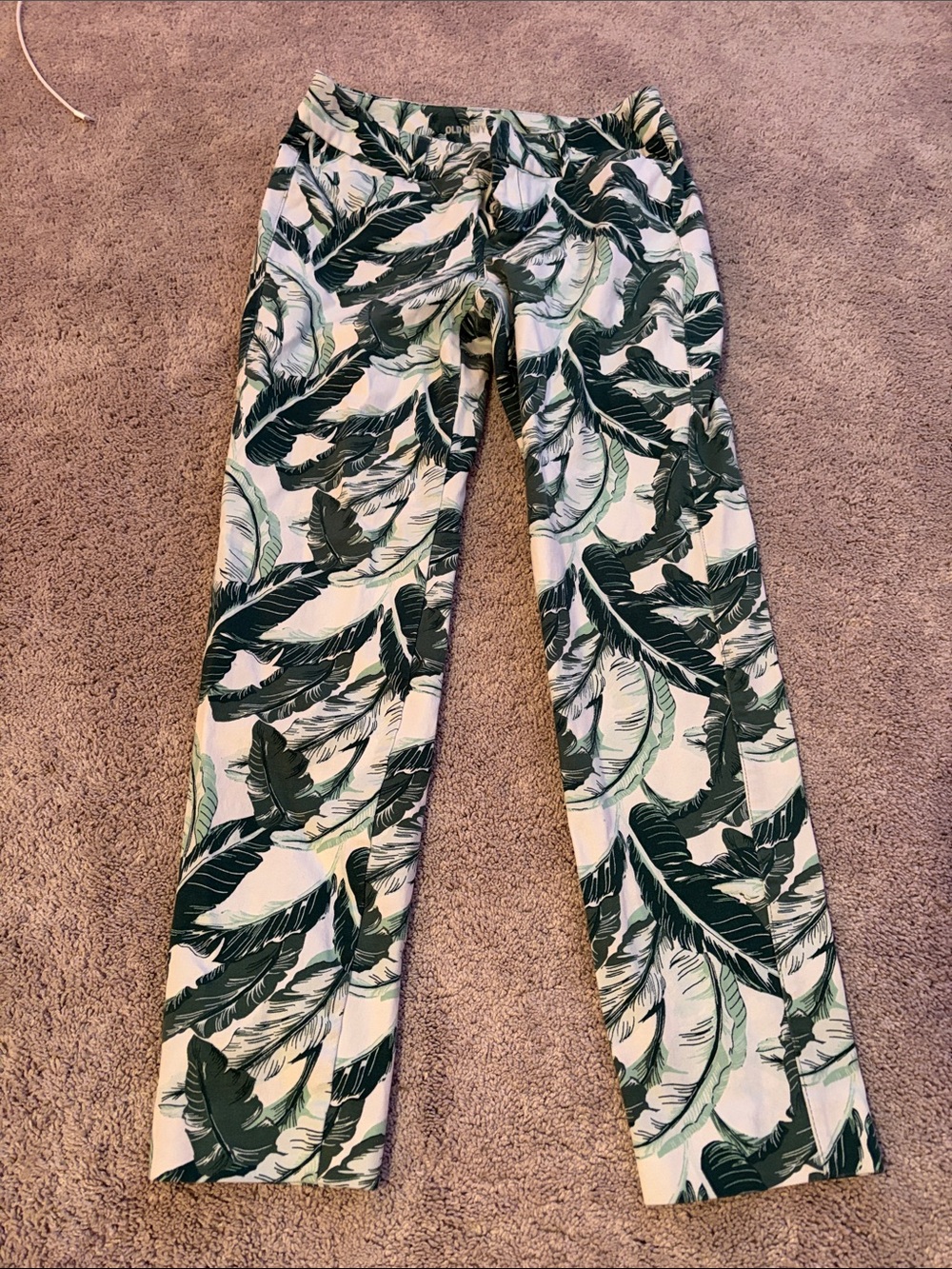 Old Navy Pixie Palm-Print Stretch Pants